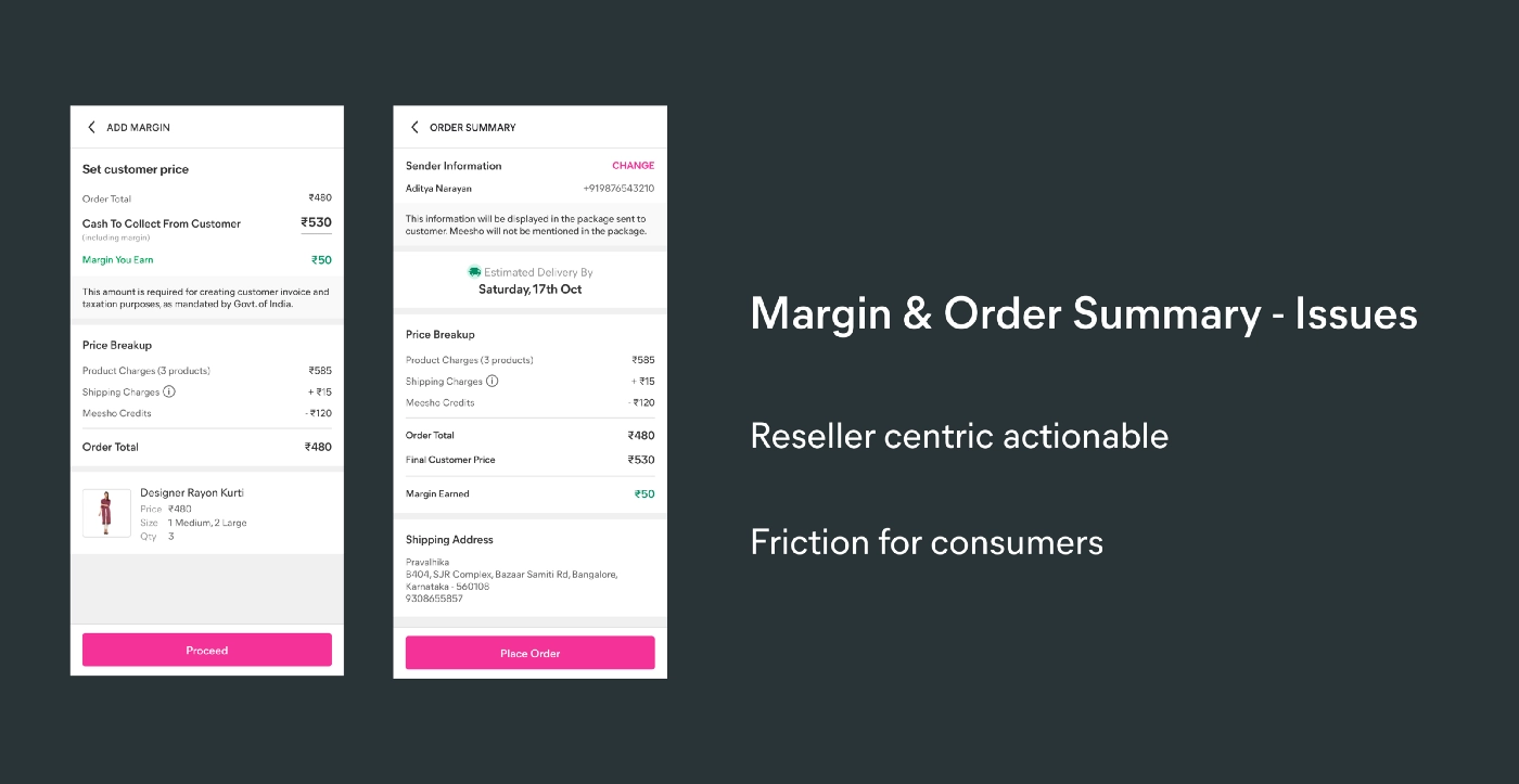Margin step comparison